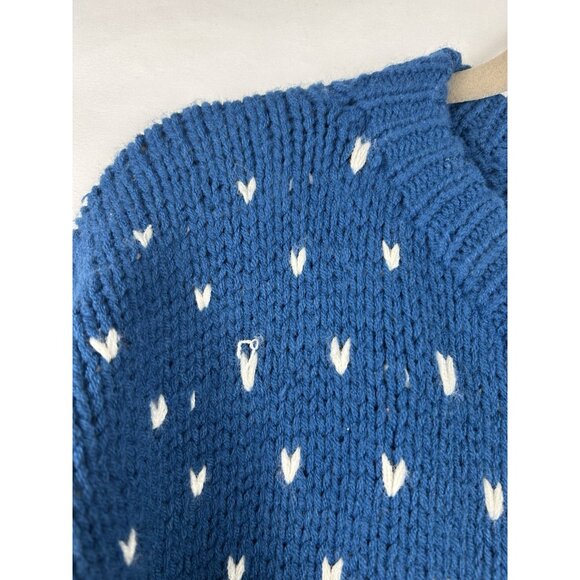 VINTAGE HAND KNIT GREATLAND APPAREL LARGE BLUE POLAR BEAR PULLOVER SWEATER - Picture 8 of 12